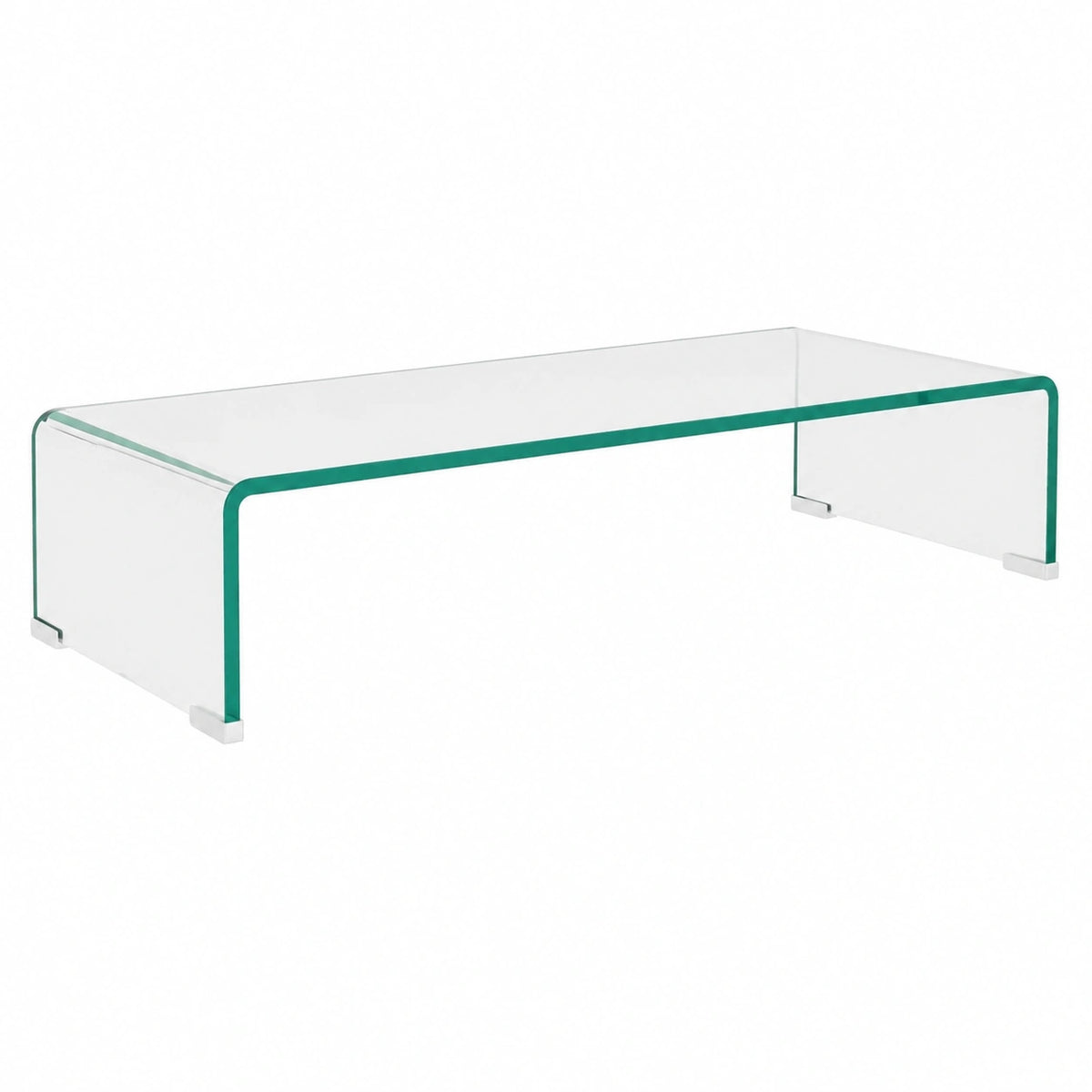VidaXL Tv-meubel, monitorverhoger transparant 80 × 30 × 13 cm glas