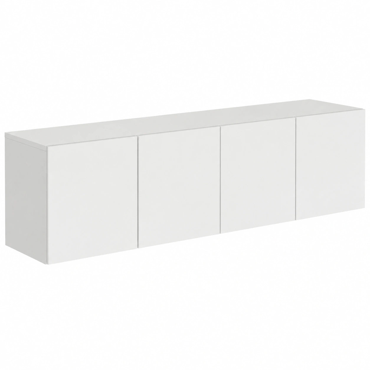 Mobili Porta TV Sospesi 2 pz Bianco 60 × 30 × 30cm, MobilettoTV, Mobile Porta tv, Mobile TV Soggiorno per Soggiorno, Sala da Pranzo