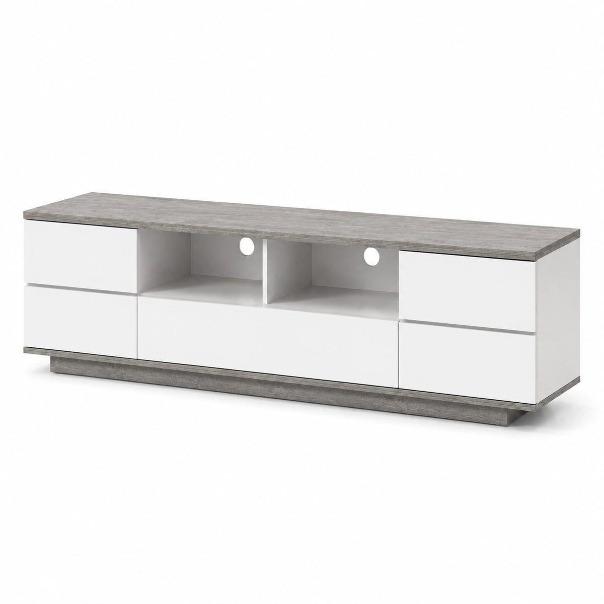 Mobile Porta TV Con 4 Ante Anta A Ribalta 2 Vani A Giorno Con Passacavi In MDF Mobile Soggiorno Moderno Per Salotto Living Grande Dimensione