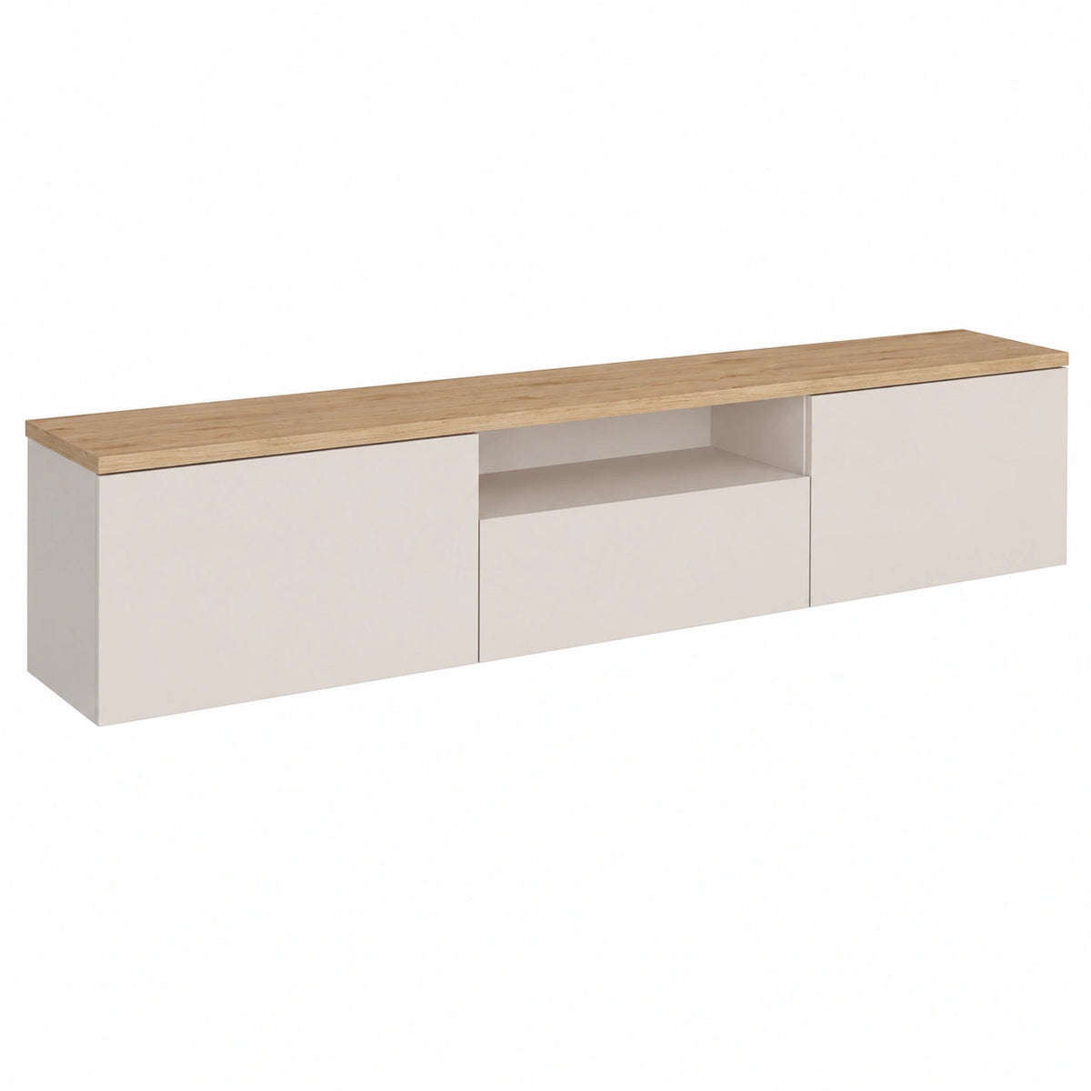 Mobile TV sospeso Lotula - L 180cm x P 29.5cm x H 31.3cm - truciolato - beige