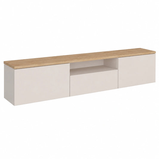 Mobile TV sospeso Lotula - L 180cm x P 29.5cm x H 31.3cm - truciolato - beige