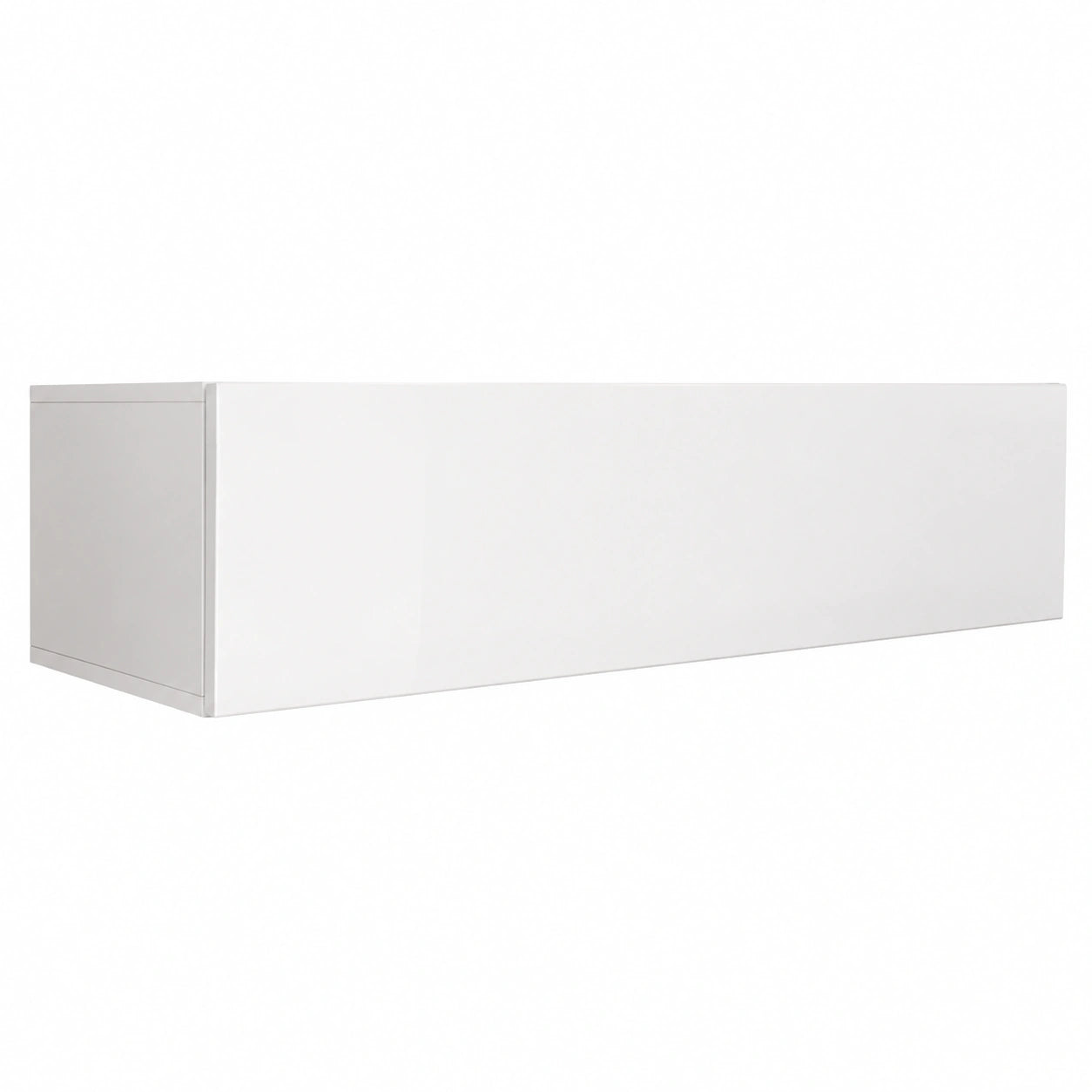 Mobile TV Sospeso a Parete Aitana M1, Soggiorno Moderno, Bianco, 120 × 40 × 30cm