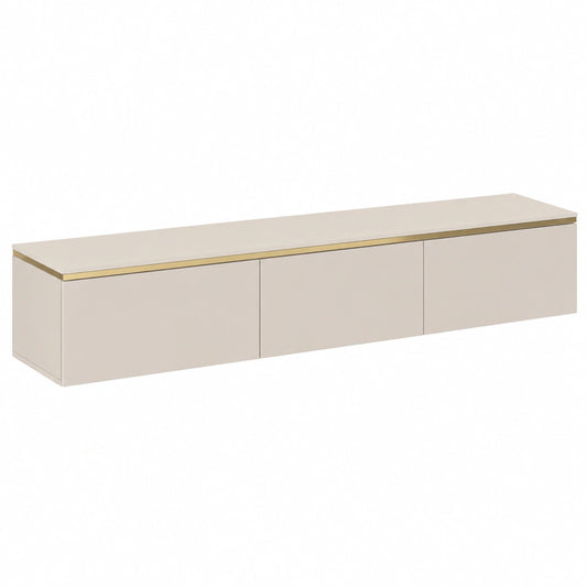 Mobile TV sospeso Vukia - L 180cm x P 34.5cm x H 30cm - truciolato - beige
