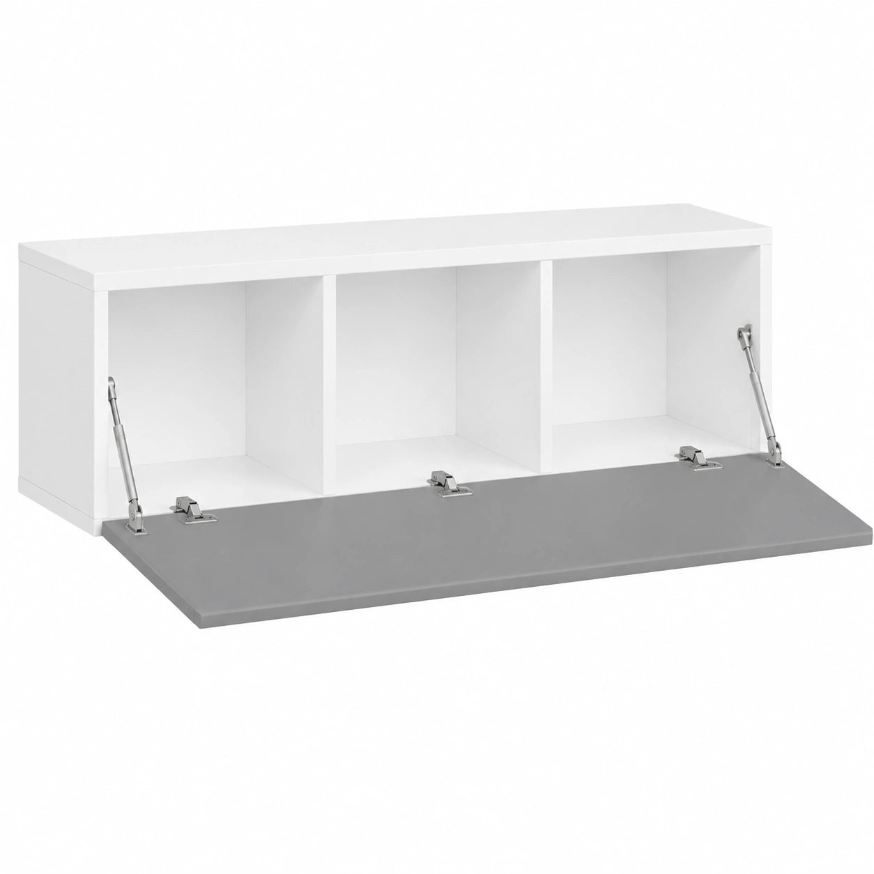 Mobile TV Sospeso Moderno Con 3 Vani Contenitore Anta A Ribalta Reversibile Frontale Lucido In Melaminico Minimal Per Soggiorno Salotto Zona Living