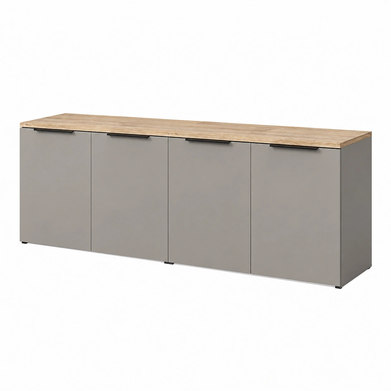 Livinity Parete attrezzata soggiorno Piave, Grigio, 2 parti