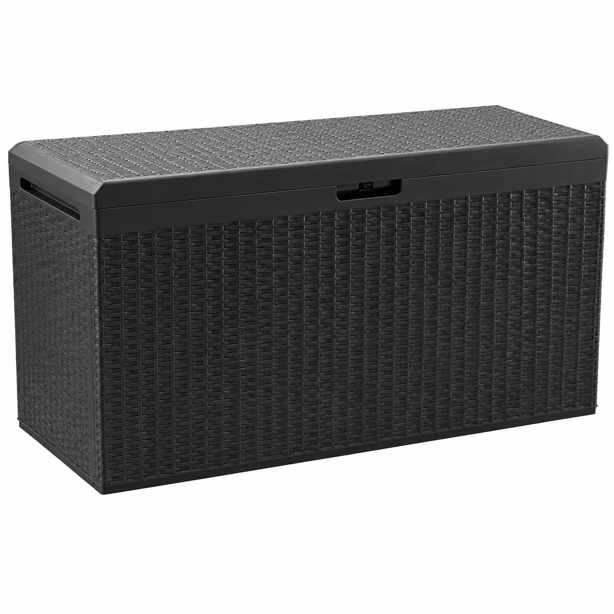 Casaria Baule da Esterno 290L 117 × 47 × 60cm, Aspetto Polyrattan, 6 Ruote, Multibox, Contenitore Cuscini