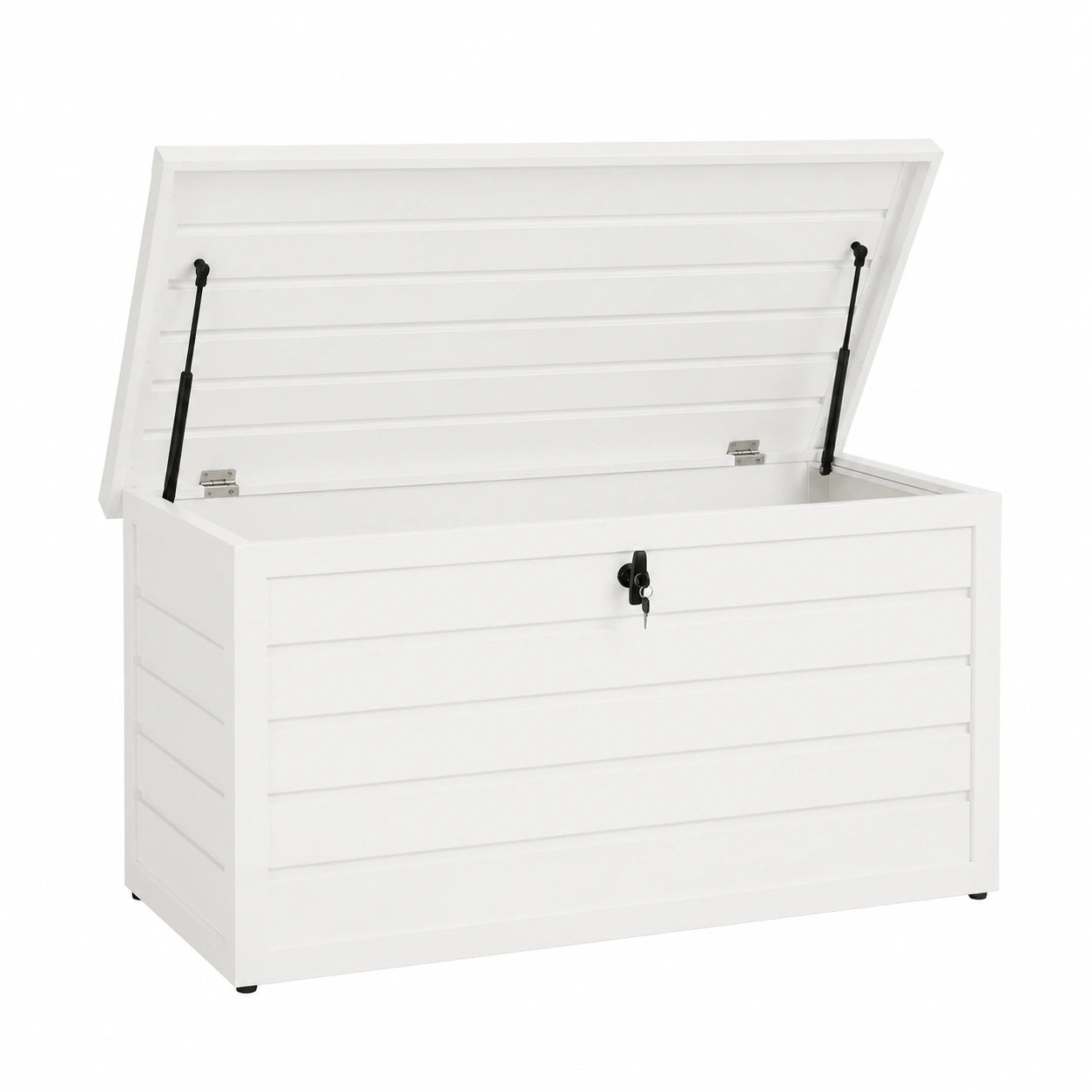 Juskys Scatola di stoccaggio in metallo Limani 380 litri, contenitore da esterno impermeabile e chiudibile a chiave, box da giardino per cuscini