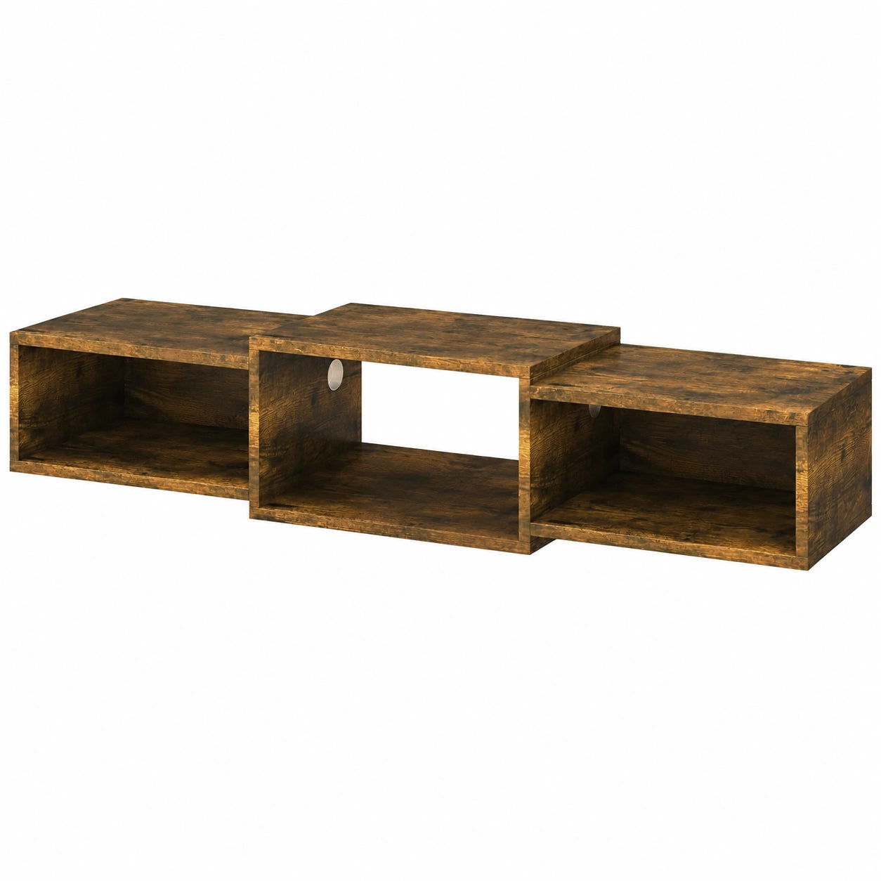 Supporto TV galleggiante da parete, mobile TV in legno, mensola per console multimediale, mobile mobile per TV sotto la TV, per soggiorno